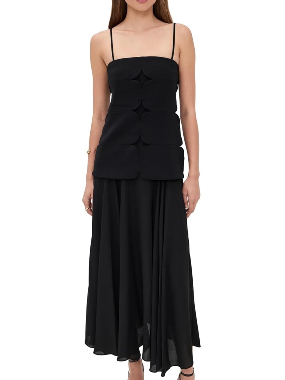 Alexis Black Spaghetti-Strap Maxi Dress